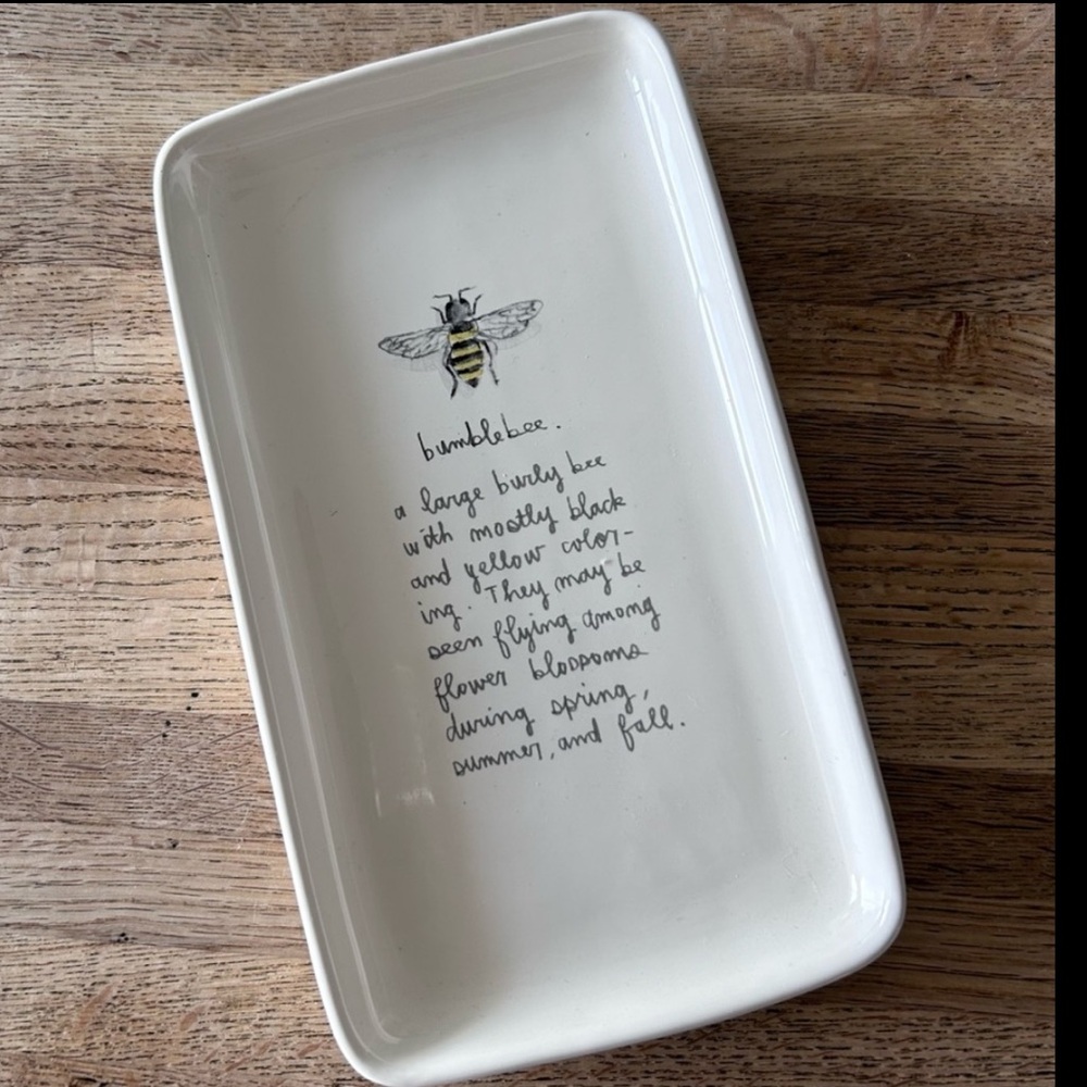 Rae Dunn bumblebee print tray 🐝 beautiful gift collectible - artisan collection
